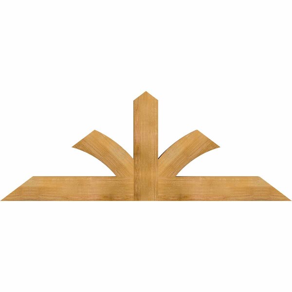 Ekena Millwork Richland Rough Sawn Timber Gable Bracket, Western Red Cedar, 72"W x 27"H x 4"D x 6"F, 9/12 Pitch GBW072X27X0406RIC00RWR - main